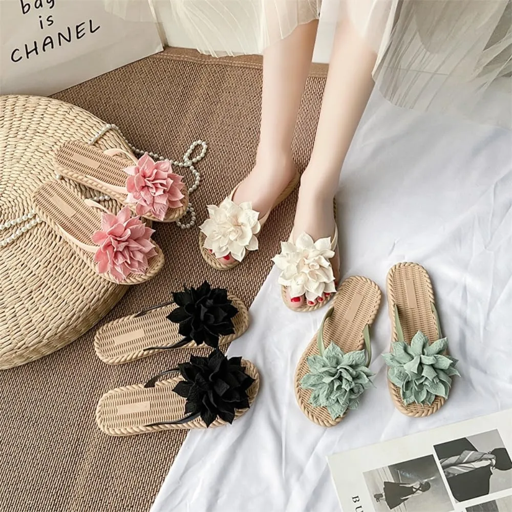 Premium Comfort Cute Blossom Flower Flip Flops For Women Thong Sandals Slides Summer Slippers Arch Support Soft Sole Footwear