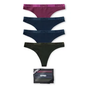 PSD Underwear Women's Modal Mood Thong 4-Pack Box