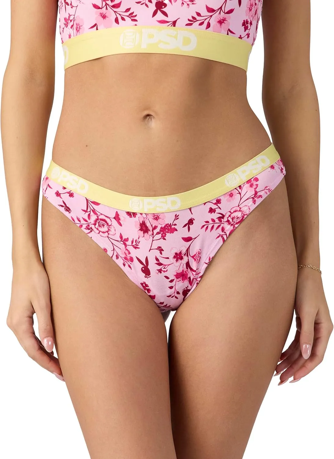 PSD Women's Playboy Thong - Minimal Coverage Women's Underwear - Comfortable Stretch Panties for Women