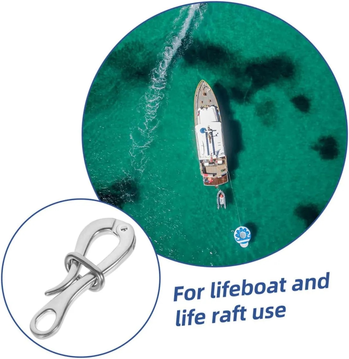 Quick Release Hook Convenient Boat Hook Portable Boat Hook Sailing Boat Yacht Hook Stainless Hook Heavy