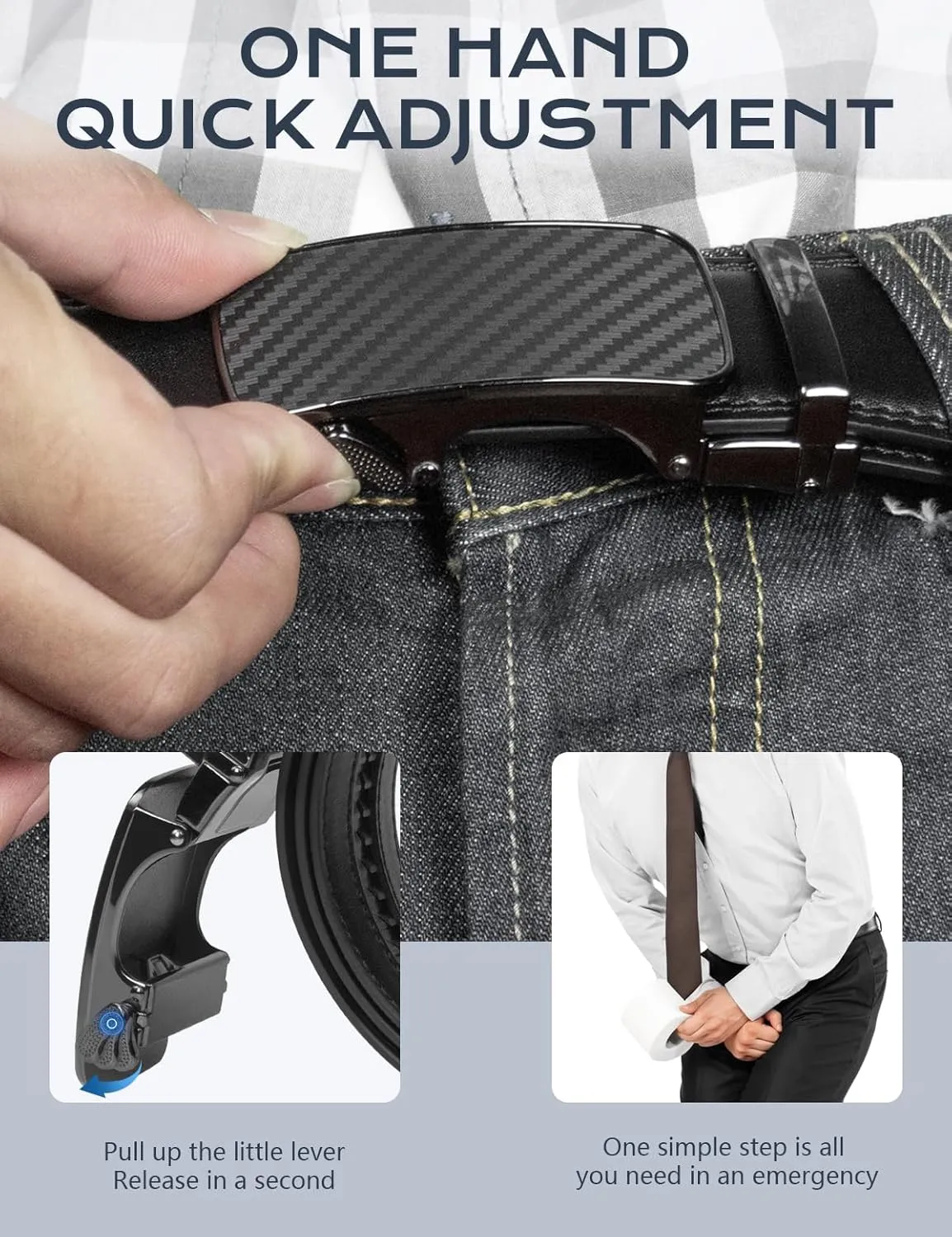 Ratchet Belts for Men, Dress Ratchet Belt Genuine Leather 1 3/8", Mens Belt with Automatic Alloy Buckle