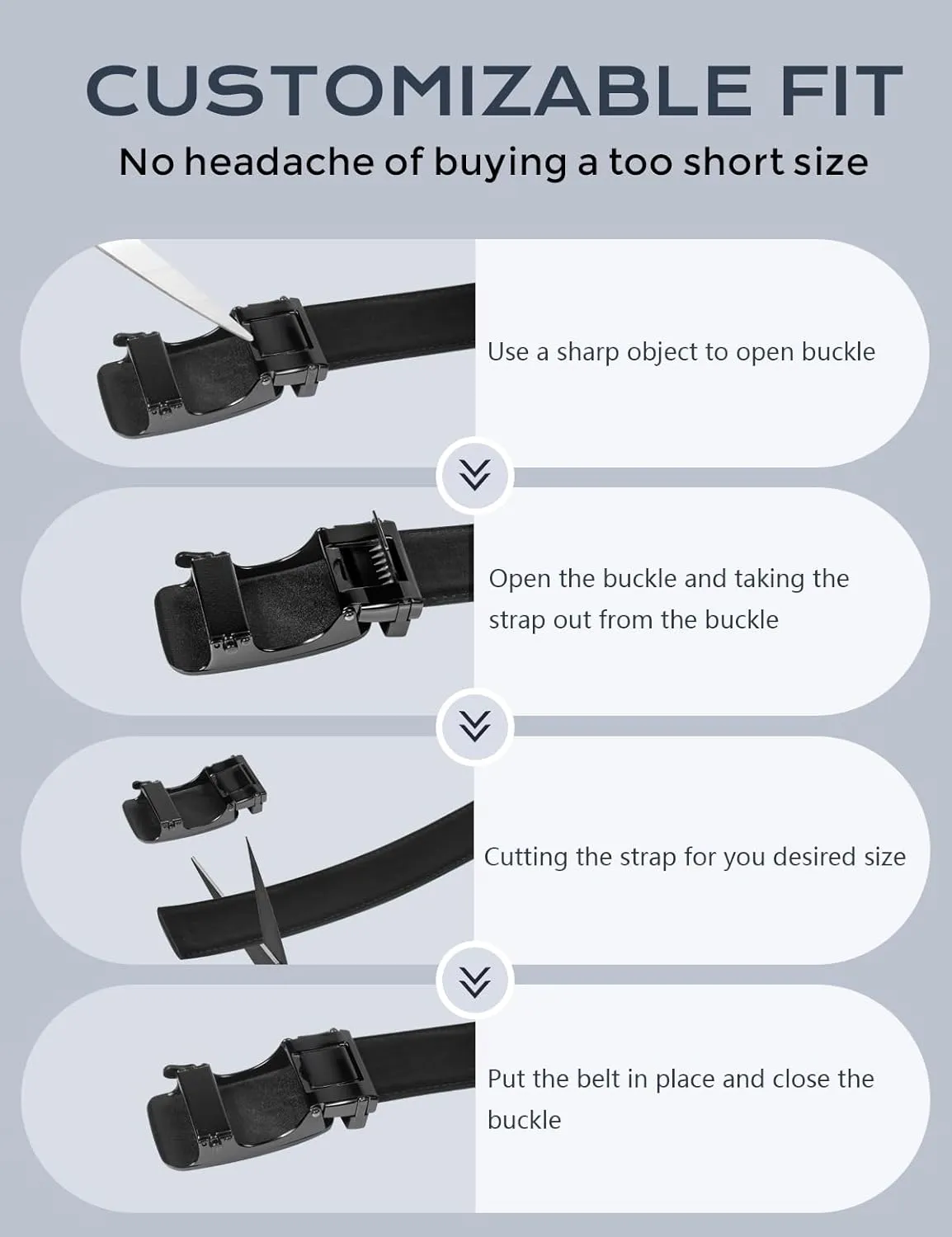 Ratchet Belts for Men, Dress Ratchet Belt Genuine Leather 1 3/8", Mens Belt with Automatic Alloy Buckle