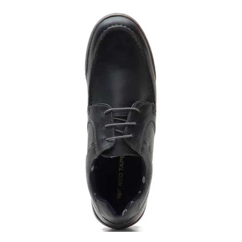 RedTape Men Black Derby Shoes
