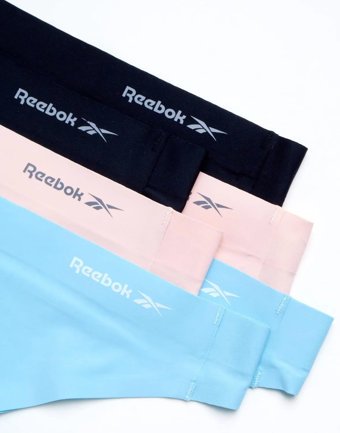 Reebok Women's Thong Underwear - 3 Pack or 6 Pack Performance Stretch Sexy Seamless Thong Panties for Women (Sizes: S-XL)