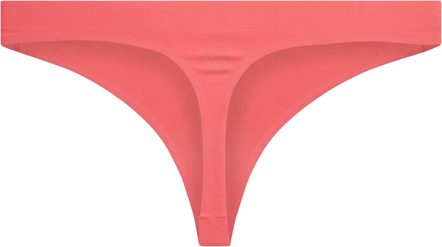 Reebok Women's Thong Underwear - 3 Pack or 6 Pack Performance Stretch Sexy Seamless Thong Panties for Women (Sizes: S-XL)