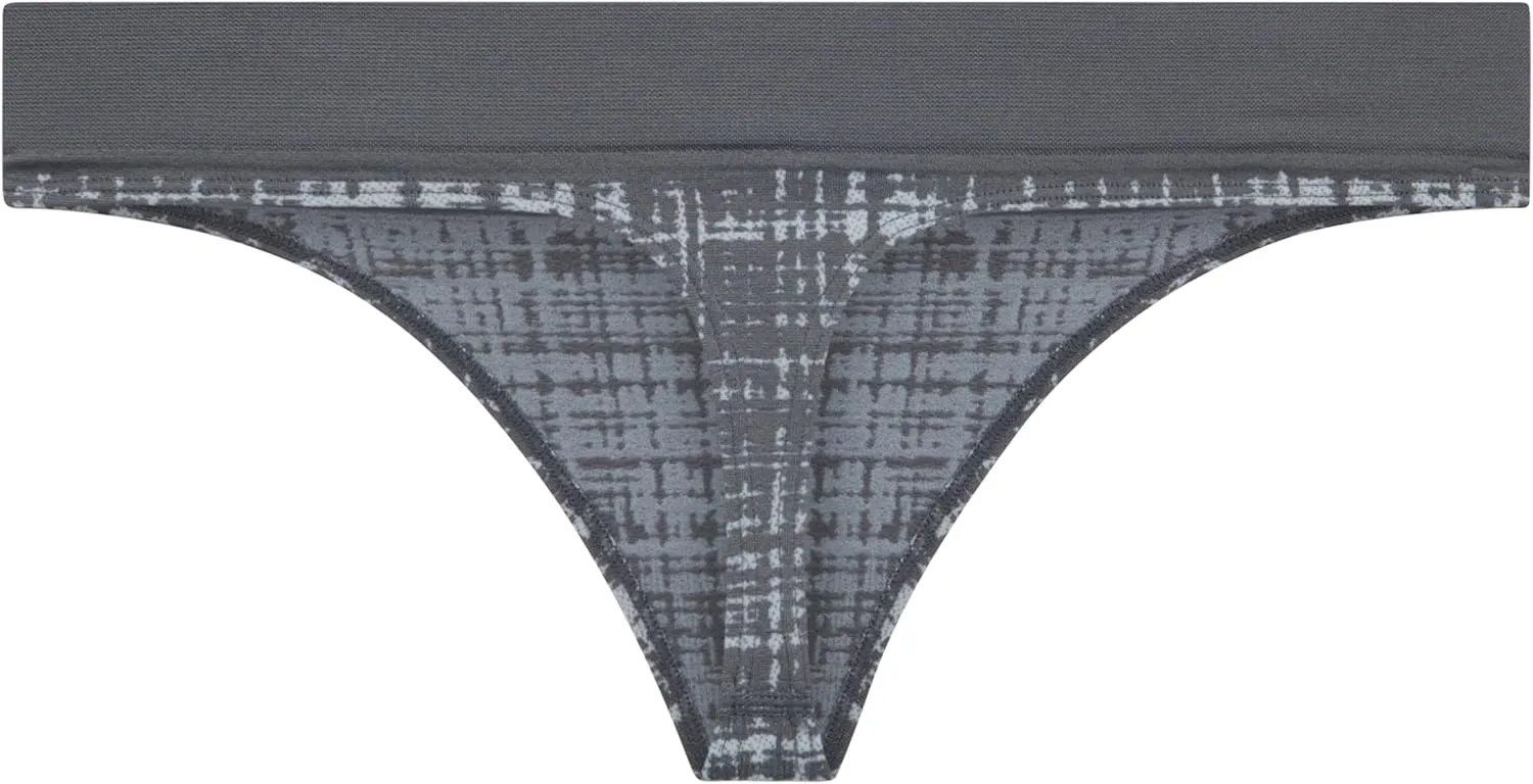 Reebok Women's Thongs - 6 Pack Performance Seamless Thongs for Women Sexy Panties - Breathable Underwear for Women (S-XL)