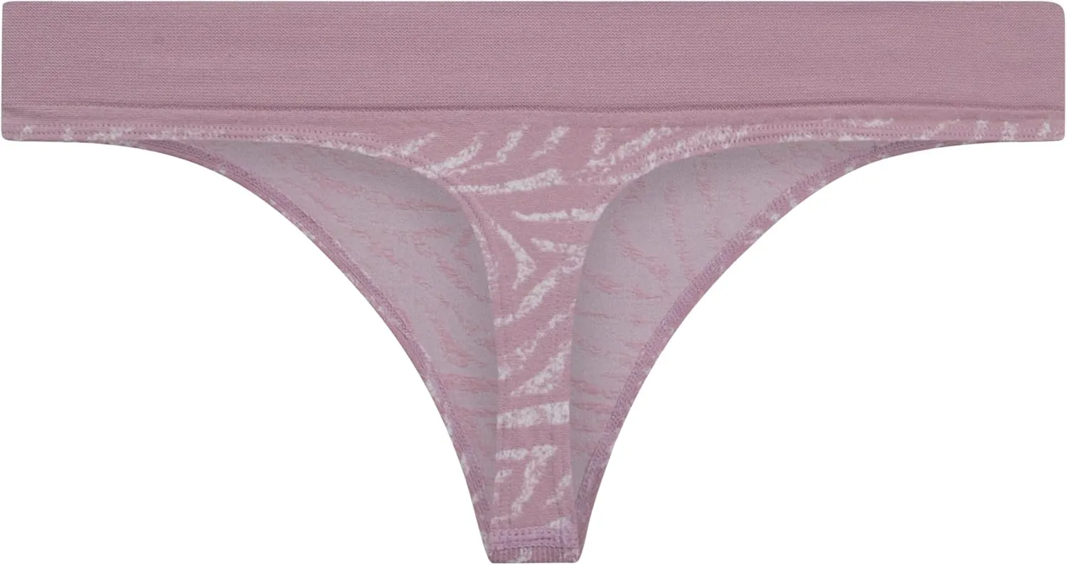 Reebok Women's Thongs - 6 Pack Performance Seamless Thongs for Women Sexy Panties - Breathable Underwear for Women (S-XL)