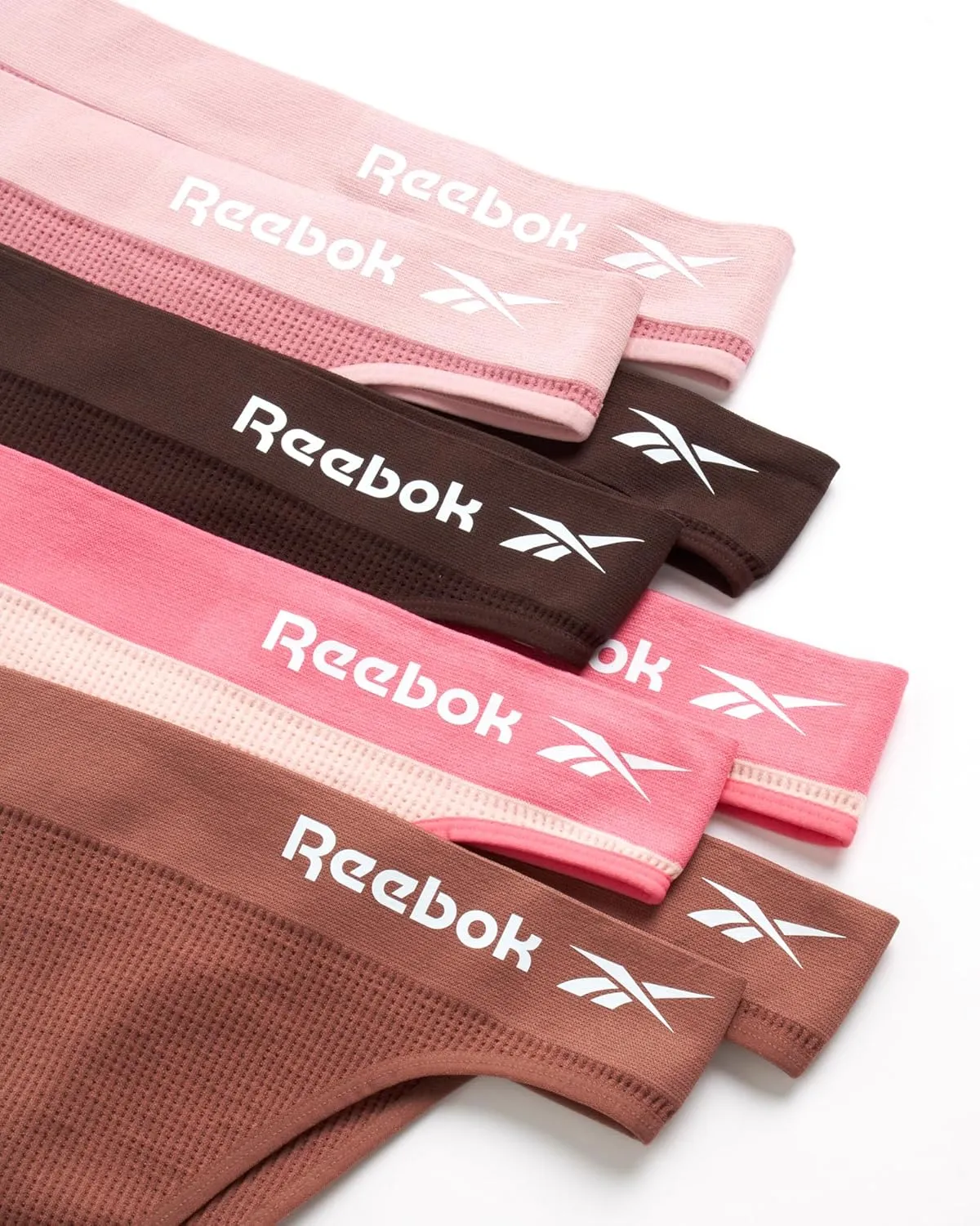 Reebok Women's Thongs - 8 Pack Performance Seamless Thongs for Women Sexy Panties - Breathable Underwear for Women (S-XL)