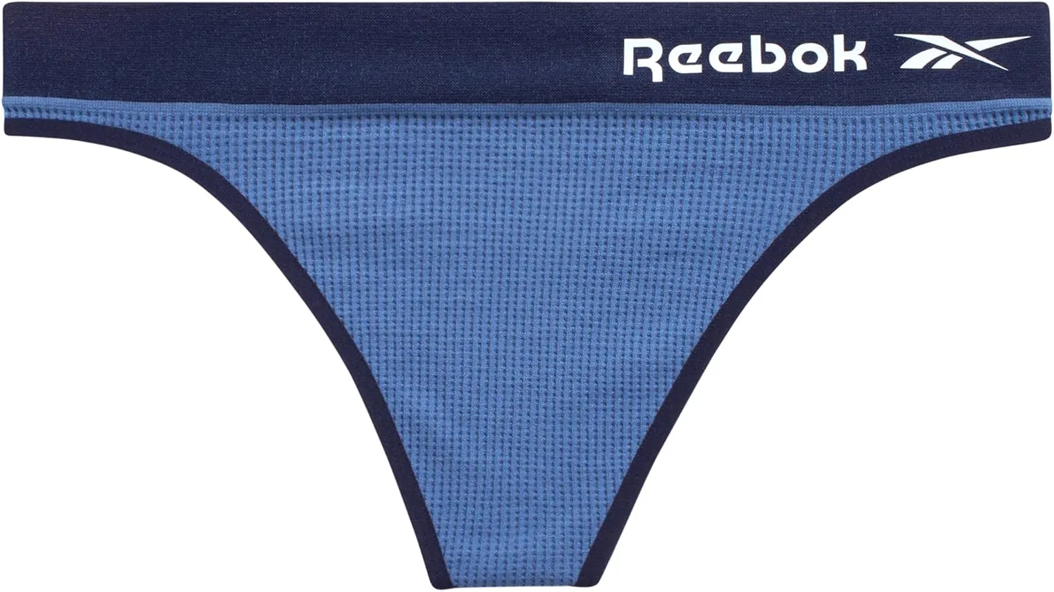 Reebok Women's Thongs - 8 Pack Performance Seamless Thongs for Women Sexy Panties - Breathable Underwear for Women (S-XL)
