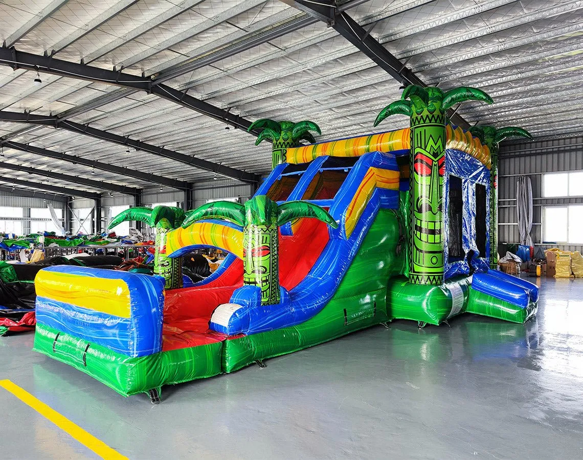 Reggae Rush Dual Lane Bounce House with Slide (Wet/Dry)