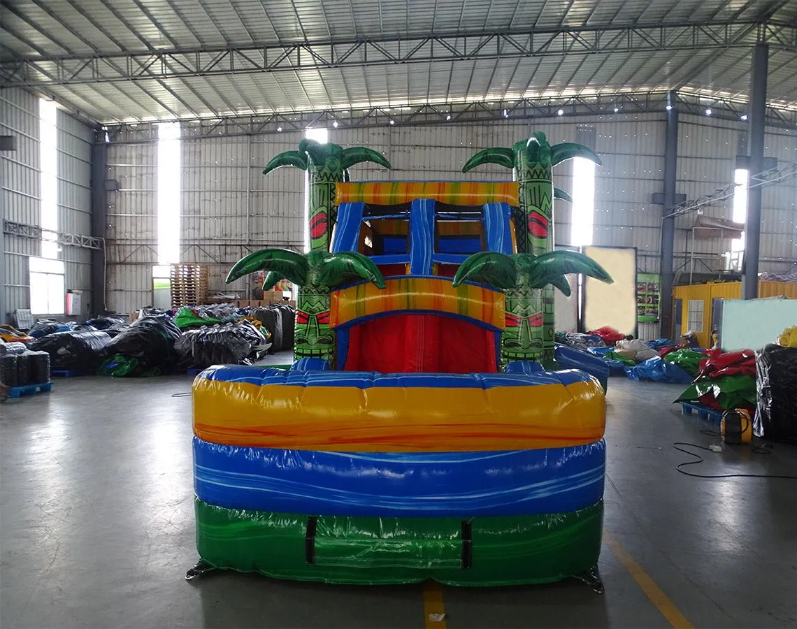 Reggae Rush Dual Lane Bounce House with Slide (Wet/Dry)