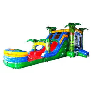 Reggae Rush Dual Lane Bounce House with Slide (Wet/Dry)
