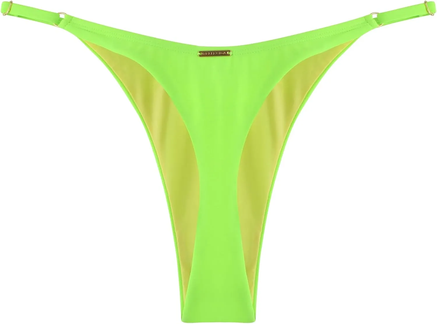 RELLECIGA Women's Adjustable High Cut Thong Bikini Bottom