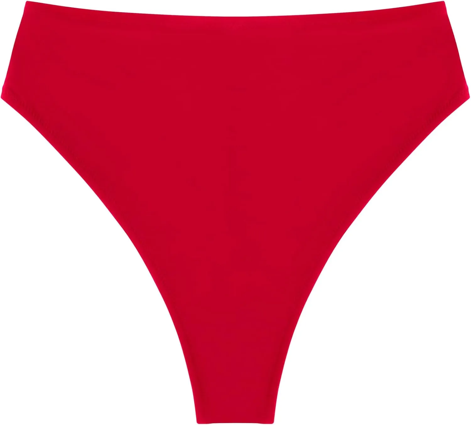 RELLECIGA Women's High Waisted High Cut Thong Bikini Bottom