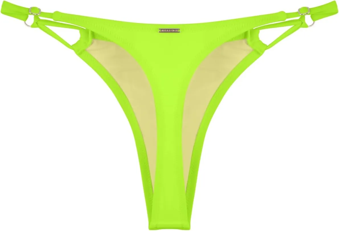 RELLECIGA Women’s Low Rise Sexy Thong Bikini Bottom Adjustable High Leg Swimsuit Bottoms