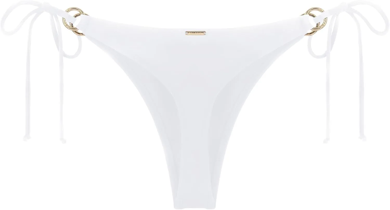 RELLECIGA Women's Low Waisted Tie-Side Thong Bikini Bottom