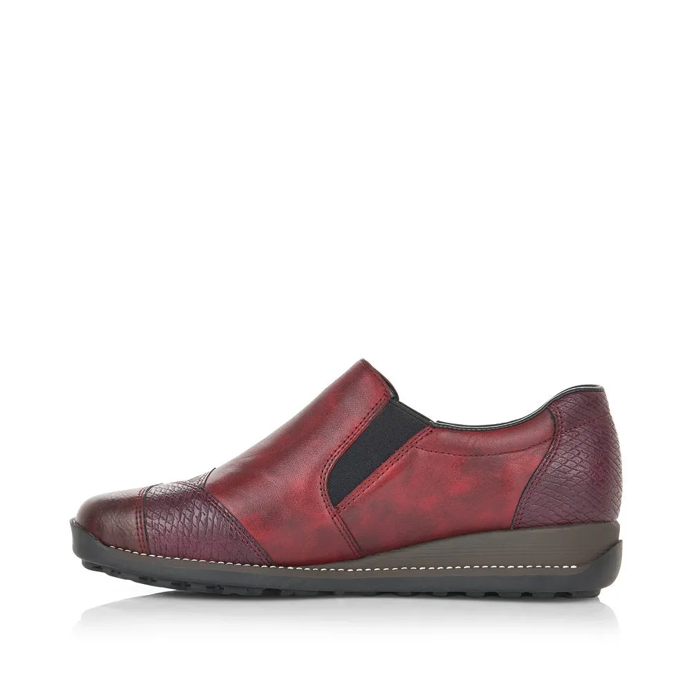 RIEKER - 44251-35 TEX SLIP-ON COMFORT SHOE - WINE