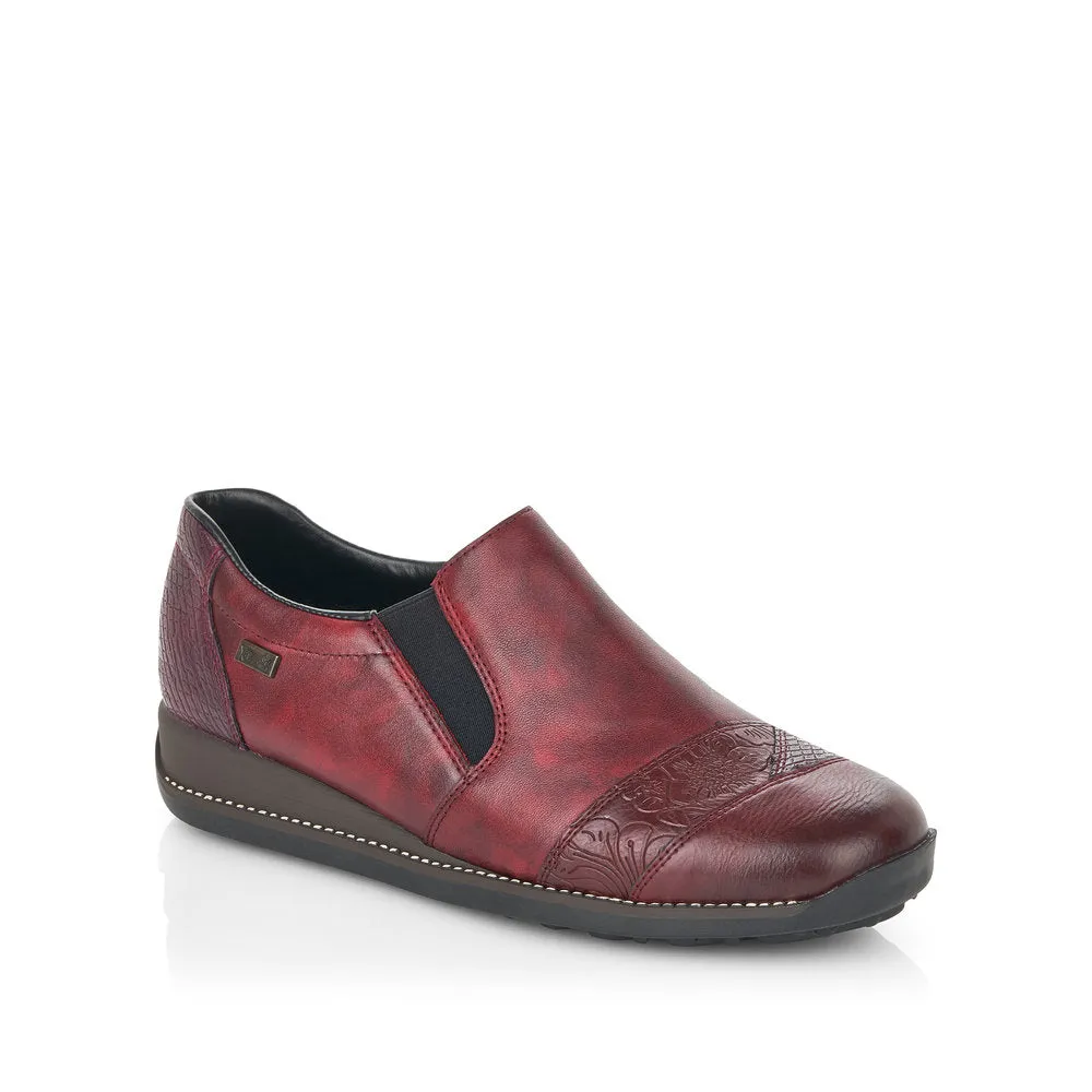 RIEKER - 44251-35 TEX SLIP-ON COMFORT SHOE - WINE