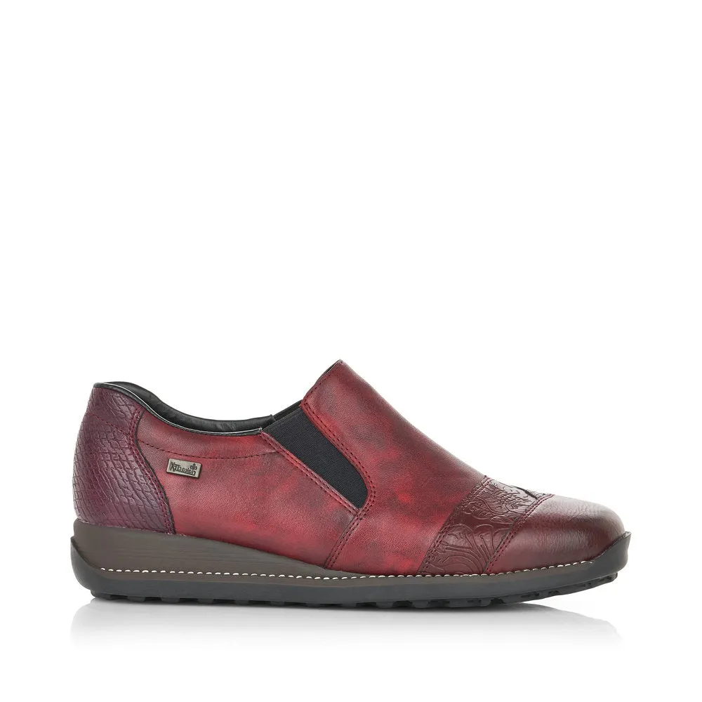 RIEKER - 44251-35 TEX SLIP-ON COMFORT SHOE - WINE