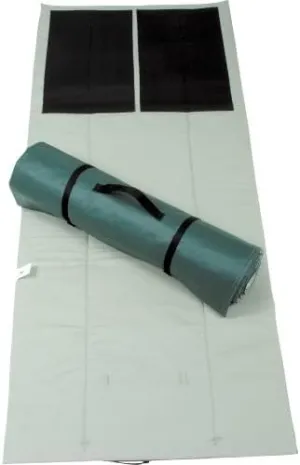Roll Up Mat with Vinyl Bottom (Green Vinyl w/Black Non-Slip Rubber