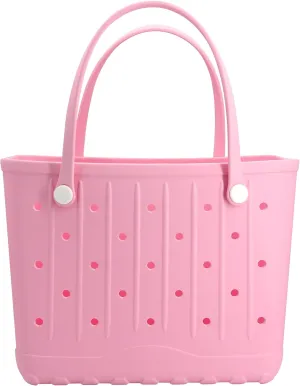 Rubber Beach Tote Bag, Large Waterproof Beach Bag for Pool Boat, Sports, Outdoor Washable Travel Tote Bag