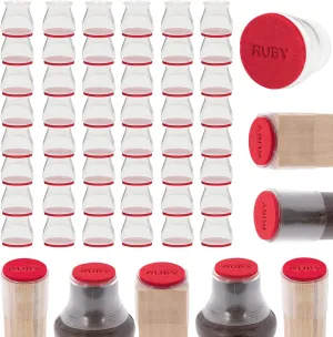 Ruby Sliders As Seen On TV by BulbHead - Red Means They’re Authentic - Premium Chair Covers Protect Hardwood & Tile Floors - Fits Most Furniture Leg Sizes & Shapes ,Clear- 8 Count (Pack of 6)