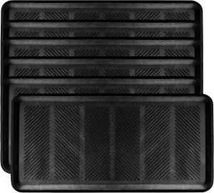 SafetyCare Rubber Shoe & Boot Tray - Multi-Purpose - 32 x 16 Inches - 6 Mats