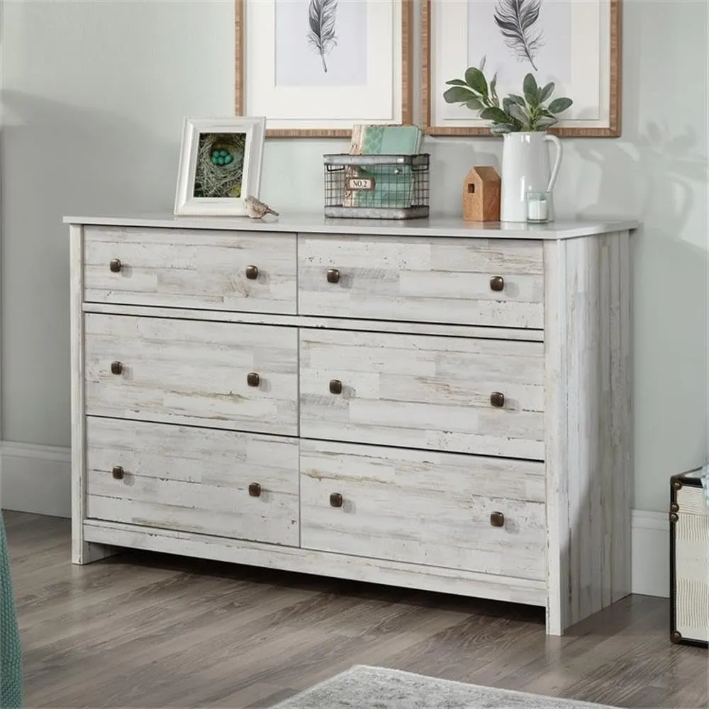 Sauder River Ranch Dresser, in a White Plank Finish