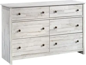 Sauder River Ranch Dresser, in a White Plank Finish