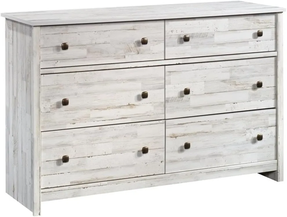 Sauder River Ranch Dresser, in a White Plank Finish