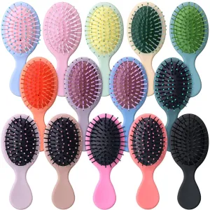 Sawysine 14 Pack Mini Wet Hair Brush Bulk Travel Toddler Detangling Brush Set Pocket Soft Bristles Wet Dry Small Brushes for Most Hair Type Multicolor Brushes Pack for Baby(Classic Colors)