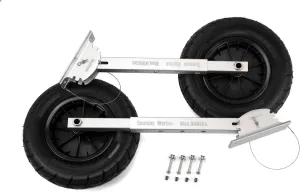 Seamax Deluxe 4 by 4 Boat Launching Dolly with 14" Wheels System, Commercial Grade Quality for Inflatable Boat and Aluminum Boat Max Loading 600Lb