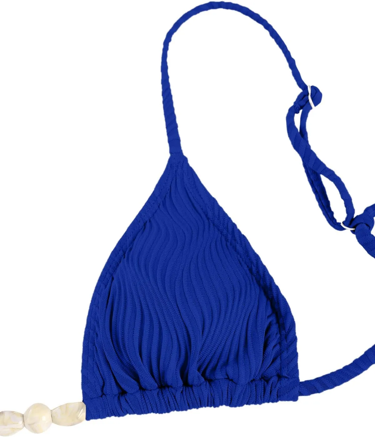 seamoly Women's Bikini Sets Ribbed Beaded Adjustable Spaghetti Strap Swimsuit Tie Side Thong Sexy 2 Piece Bathing Suit