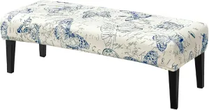 SearchI Stretch Dining Bench Cover, Washable Durable Bench Covers Slipcover, Rectangle Bench Seat Covers for Dining Room Living Room Kitchen(Butterfly)