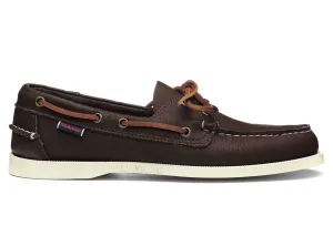 Sebago Dockside Portland Martellato Shoe - Dark Brown