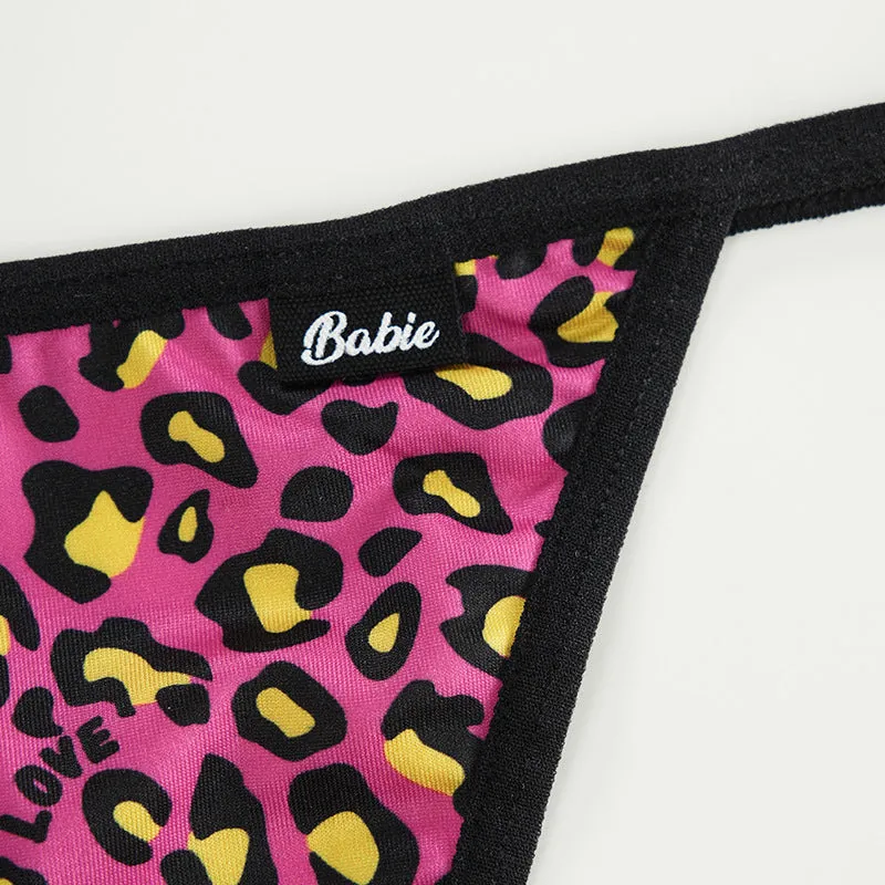 Sexy Leopard Print Low Rise T Panties