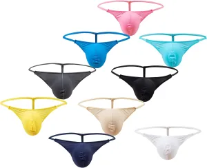 Sexy Men G-String Thongs Ice Silk Underwear Bikini Wrestling Sumo Binding Tangas