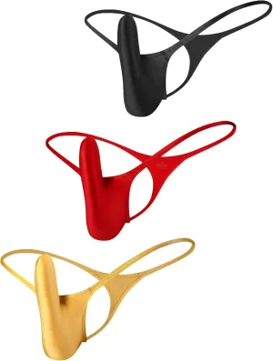 Sexy Mens Thong Low Rise Oil Shiny Mens G String T-Back Underwear Thongs Bulge Pouch Mens Lingerie