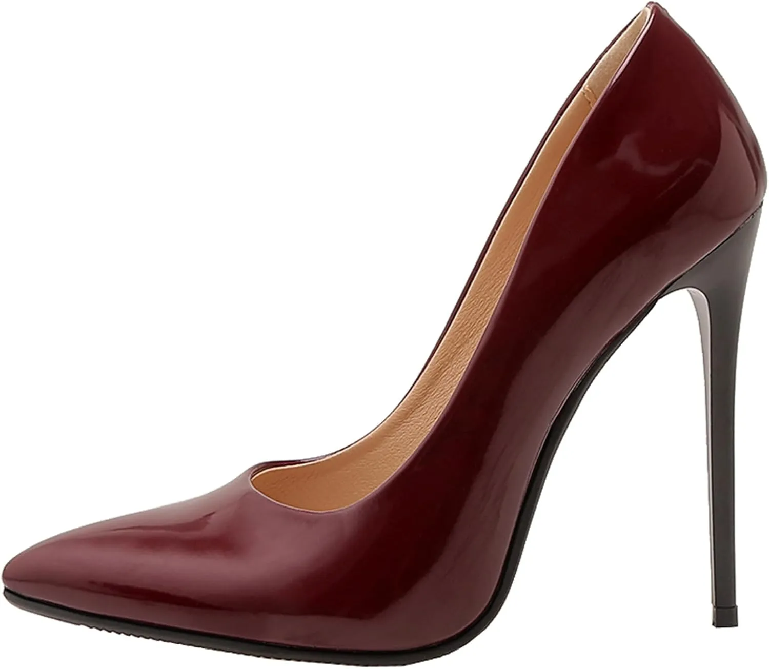 Sexy Women's Pointed Toe Stiletto Pumps Slip-On High Heels, Minimalist Classic Design with Ultra-Thin Heel