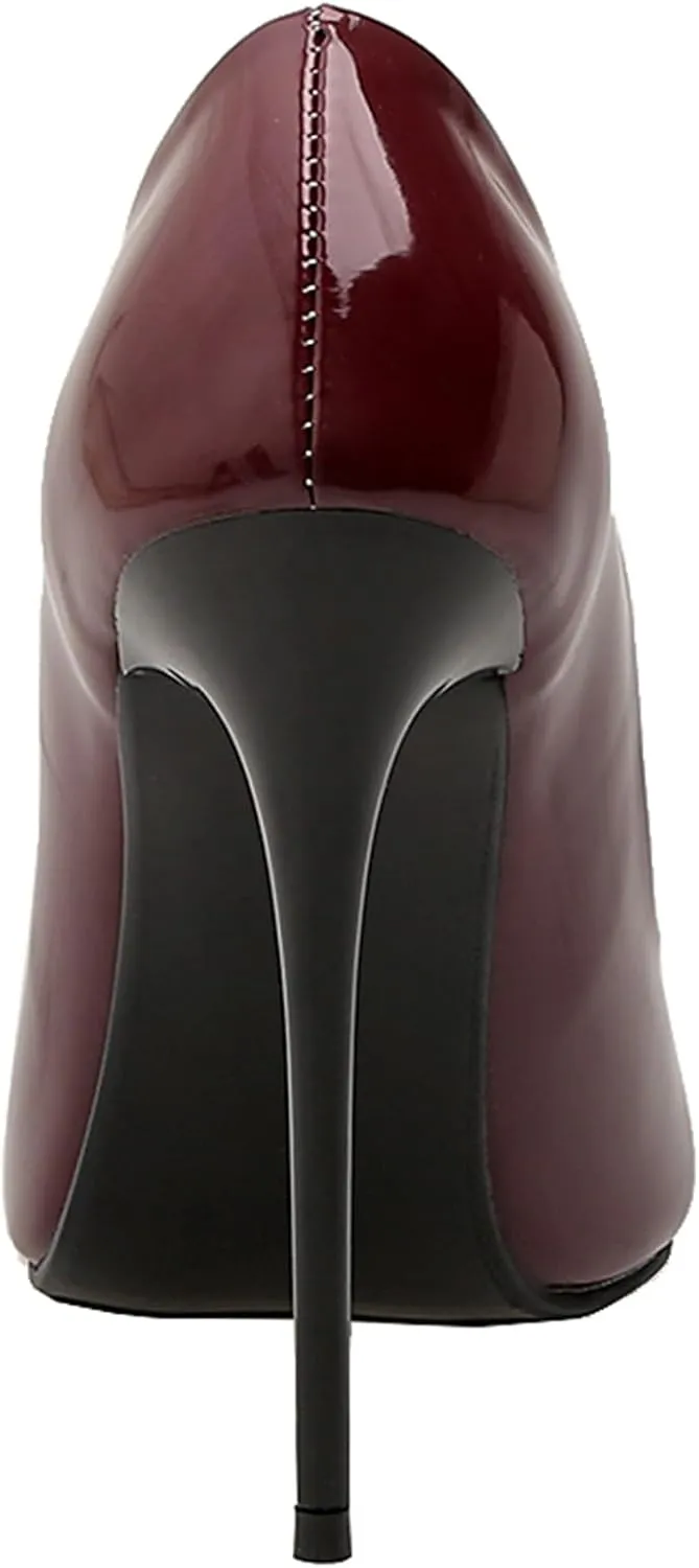 Sexy Women's Pointed Toe Stiletto Pumps Slip-On High Heels, Minimalist Classic Design with Ultra-Thin Heel