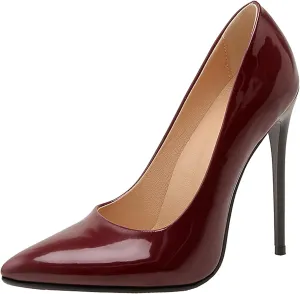 Sexy Women's Pointed Toe Stiletto Pumps Slip-On High Heels, Minimalist Classic Design with Ultra-Thin Heel