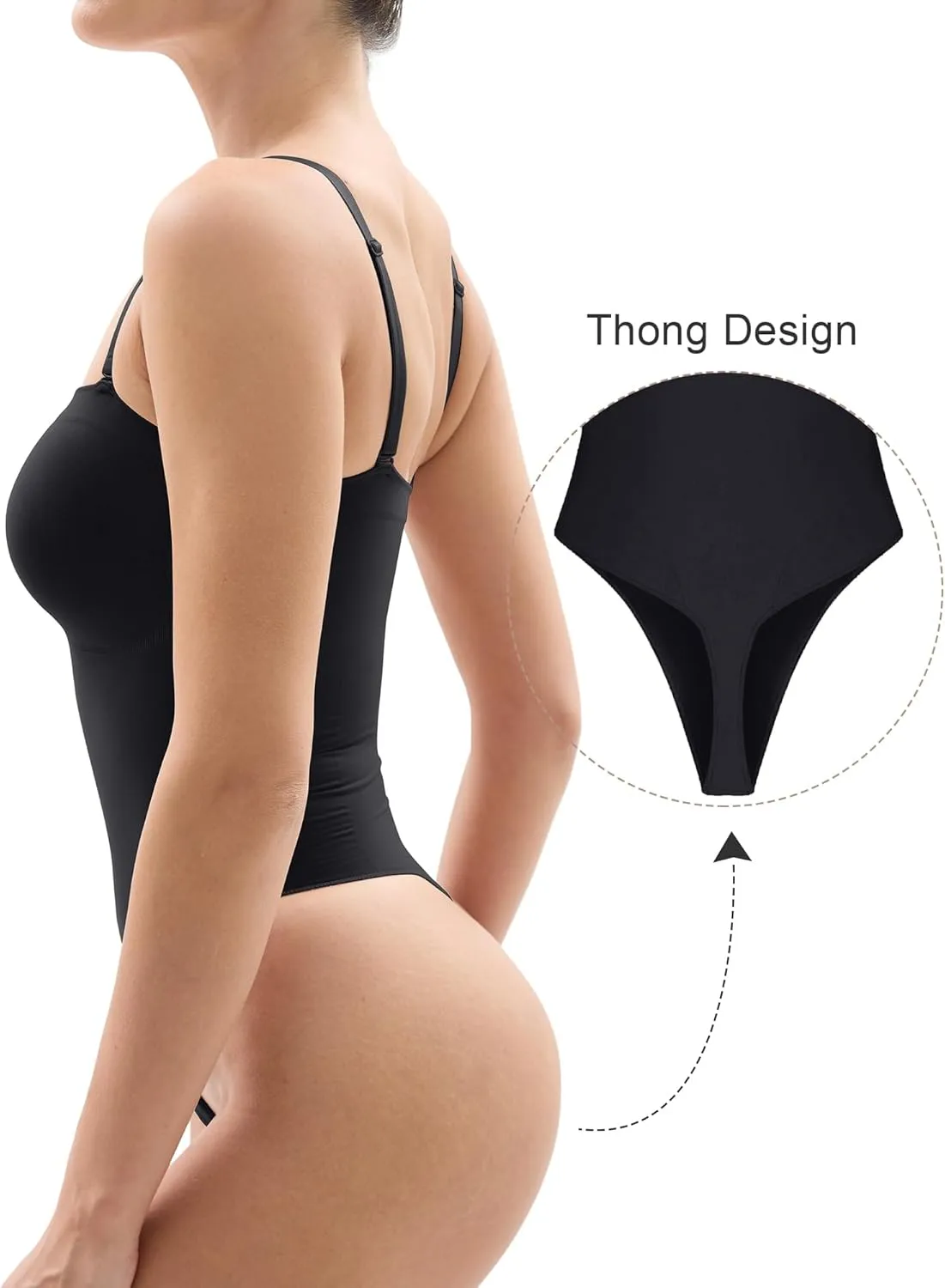 SHAPERX Strapless Shortie Bodysuit for Women Tummy Control Shapewear Seamless Sculpt Body Shaper with Removable Straps