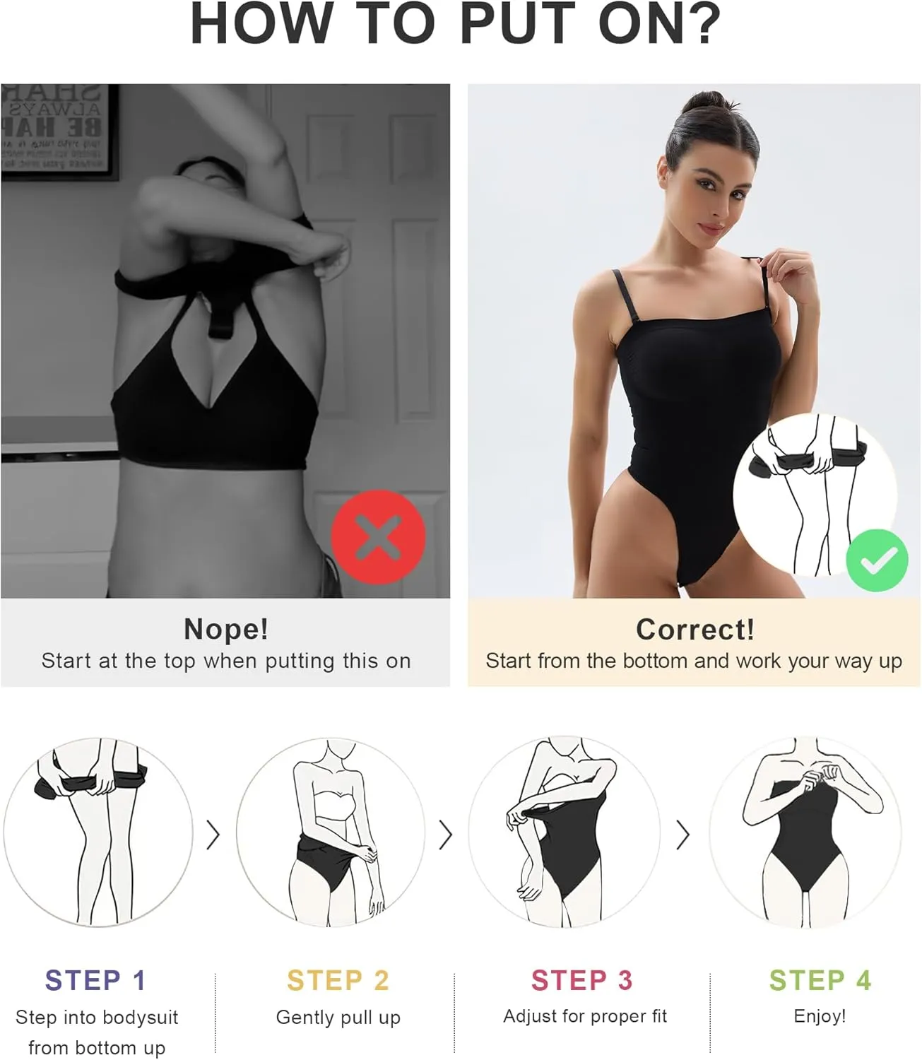 SHAPERX Strapless Shortie Bodysuit for Women Tummy Control Shapewear Seamless Sculpt Body Shaper with Removable Straps