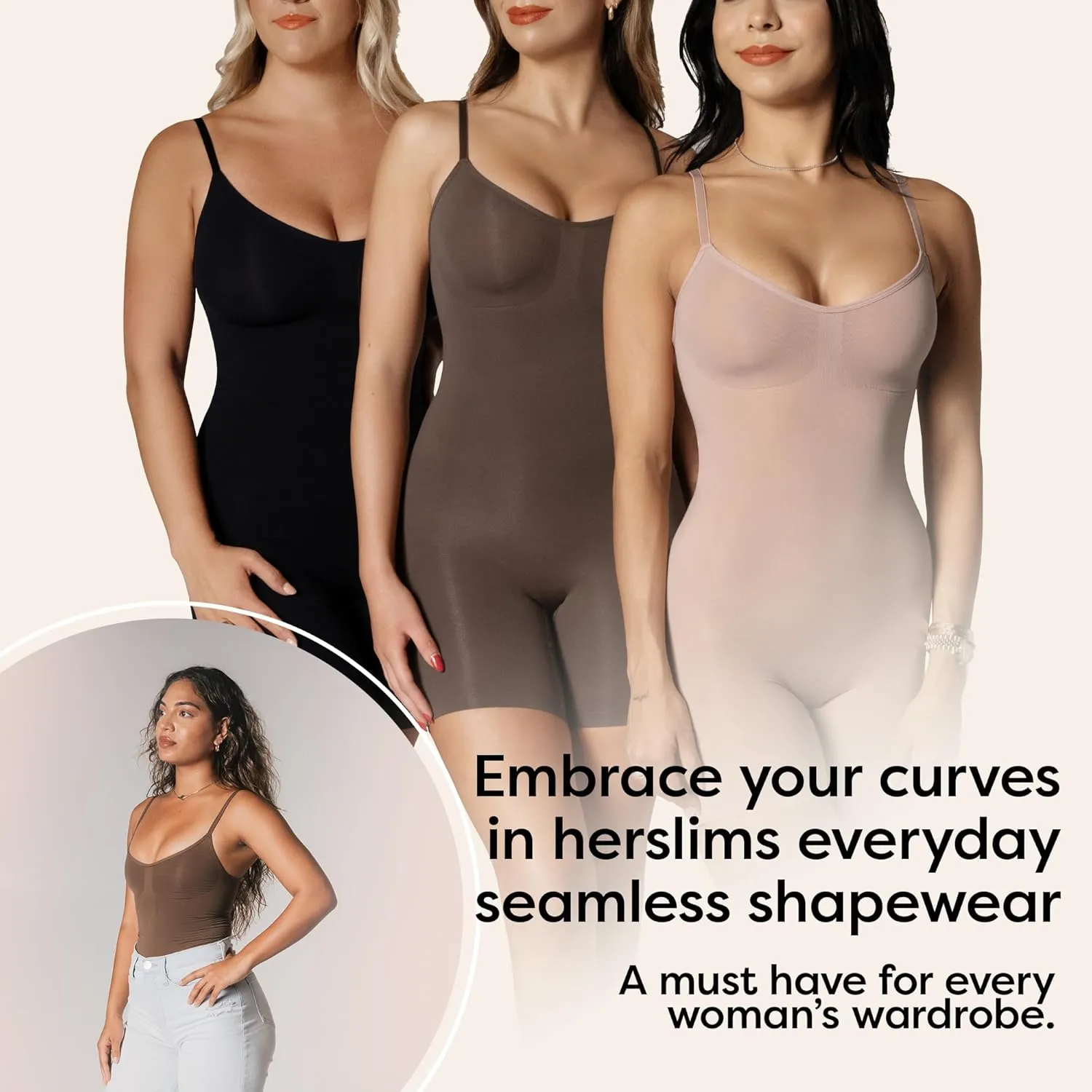 Shapewear Tummy Control Bodysuit Thong or Brief: Sculpting Shaper Tank Top Bodysuits & Snatched Waist Body Suit
