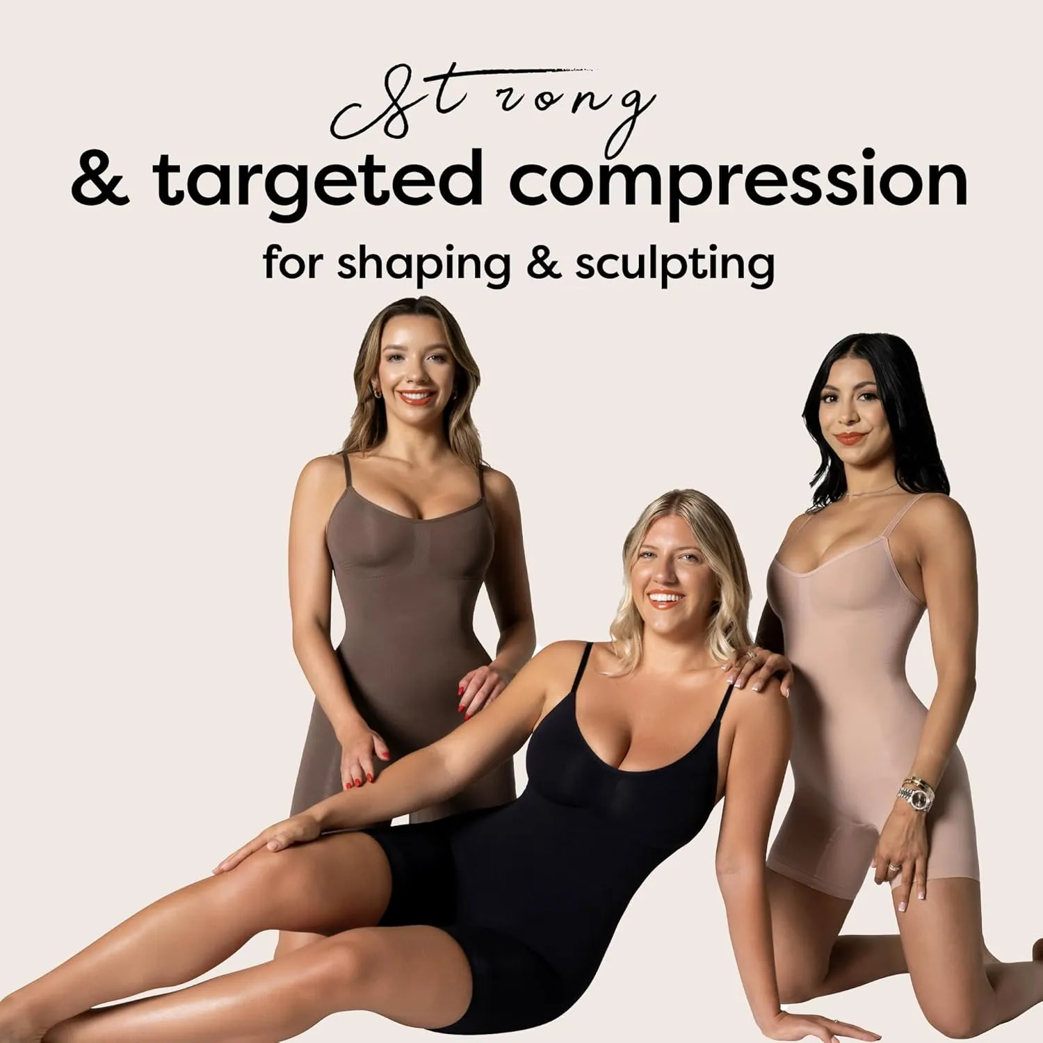 Shapewear Tummy Control Bodysuit Thong or Brief: Sculpting Shaper Tank Top Bodysuits & Snatched Waist Body Suit