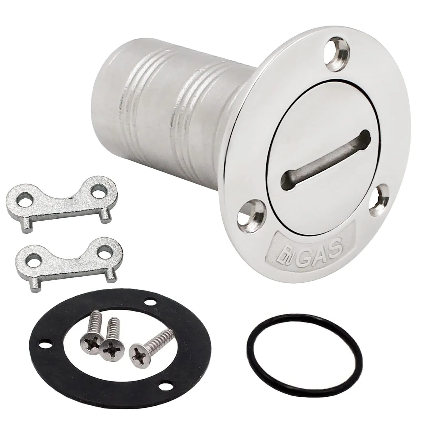SHENGHUISS Boat Deck Gas Fill/Filler 1-1/2 Inch(38mm) with Key C Cap 316 Stainless Steel Boat Deck Hardware for Boat, Yacht, Caravan