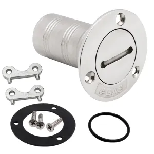 SHENGHUISS Boat Deck Gas Fill/Filler 1-1/2 Inch(38mm) with Key C Cap 316 Stainless Steel Boat Deck Hardware for Boat, Yacht, Caravan