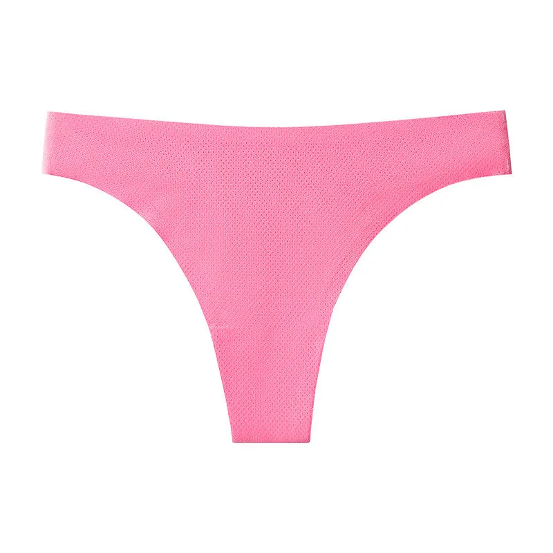 Simple Single Fabric Thong Underwear