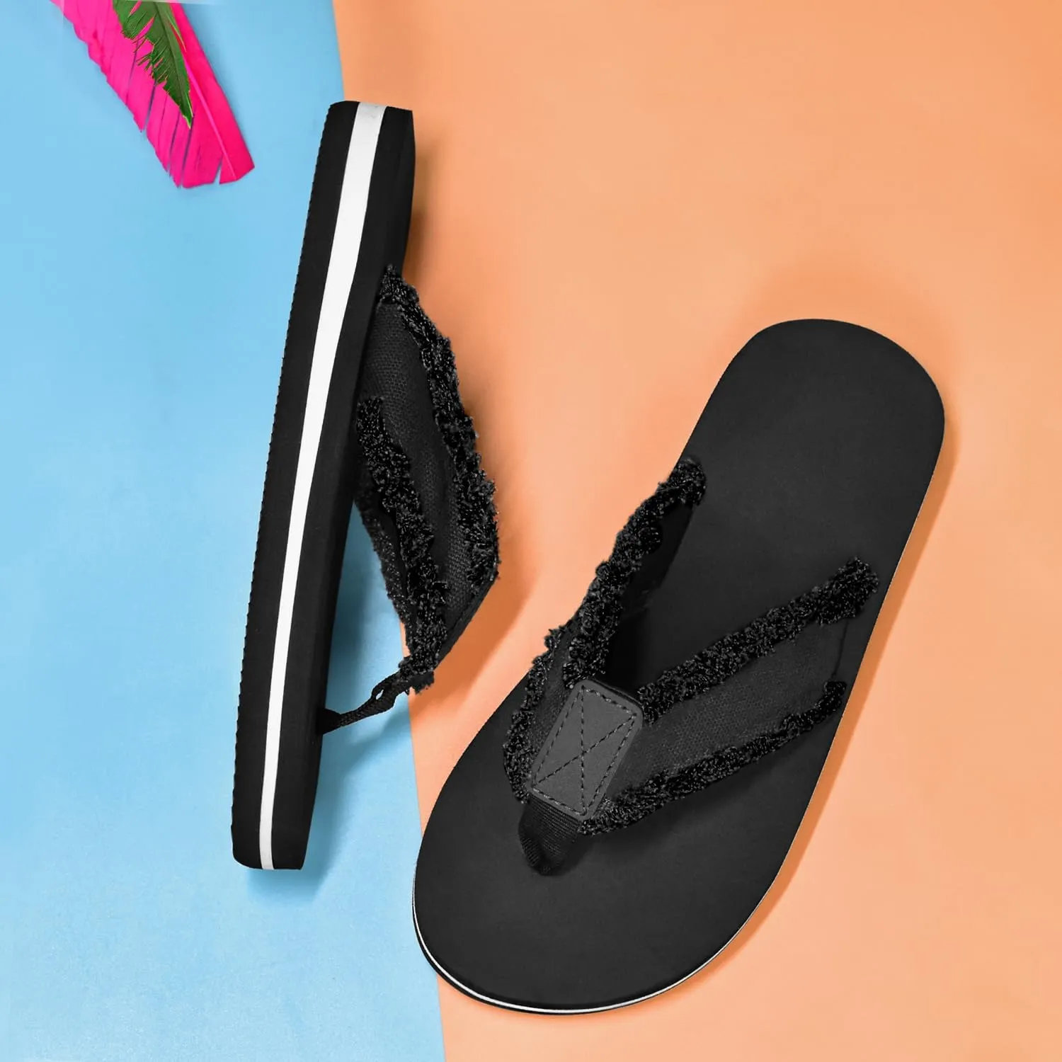 SkiBeaut Boy Flips Flops for Kids Child Slip-on Thong Sandals Kid Boys Slides Water Shoes for Beach Swim Pool