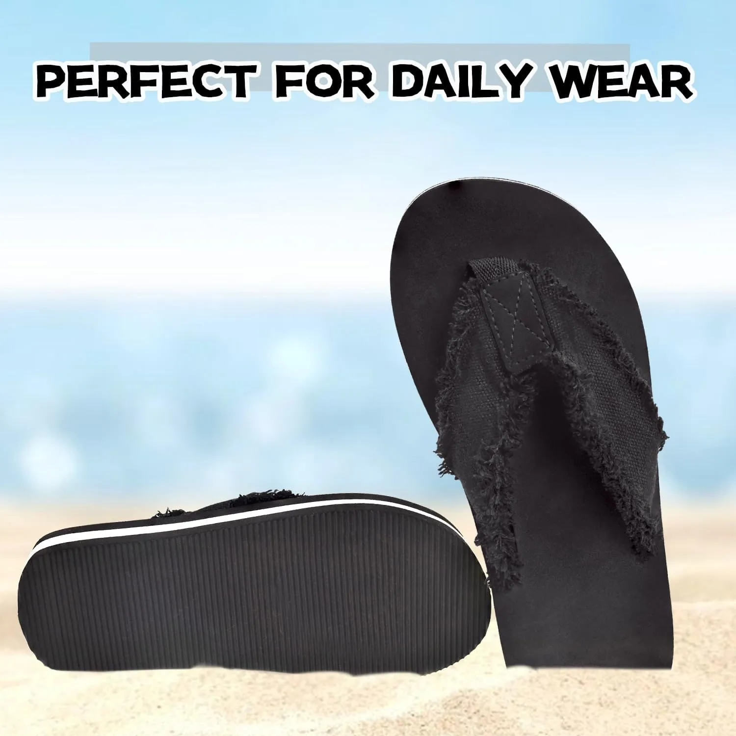 SkiBeaut Boy Flips Flops for Kids Child Slip-on Thong Sandals Kid Boys Slides Water Shoes for Beach Swim Pool